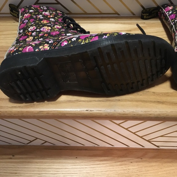 Dr. Martens Simone Floral Boots UK 4 US 6 Patent Leather - Picture 8 of 11